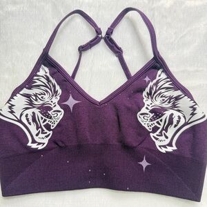 Darc Sport SHE Dual Seamless Everson Plum Star Sports Bra S